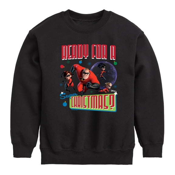 Disney The Incredibles - Holiday - Ready For A Super Christmas - Toddler & Youth Crewneck Fleece Sweatshirt