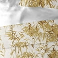 thumbnail image 4 of 6ix Tailors BAM-AKI-GOL-CVT-SK-3PC Bamboo Harvest Coverlet & 2 Pillow Shams Set, Gold - Super King Size - 3 Piece, 4 of 5