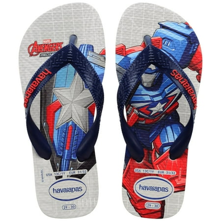 Havaianas Kids Top Marvel Flip Flop Sandals, Blue, Size 10 Childrens
