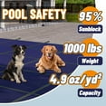 thumbnail image 3 of ColourTree 20' x 40' Inground Pool Safety Cover - Rectangle Blue High Strength Mesh, Triple Stitched & Rain Permeability, Installation Hardware Included, Life Time Warranty (We Make Custom Size), 3 of 11
