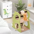 thumbnail image 5 of Gymax 2-Tier Dinosaur Cat Tree Tower w/ Rotating Scratching Sisal Ball Climbing Rods, 5 of 10
