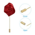 thumbnail image 3 of Uxcell Rose Boutonnieres Groom Wedding Boutonnieres Handmade Flower Lapel Pin Boutonnieres Burgundy 24 Pack, 3 of 4