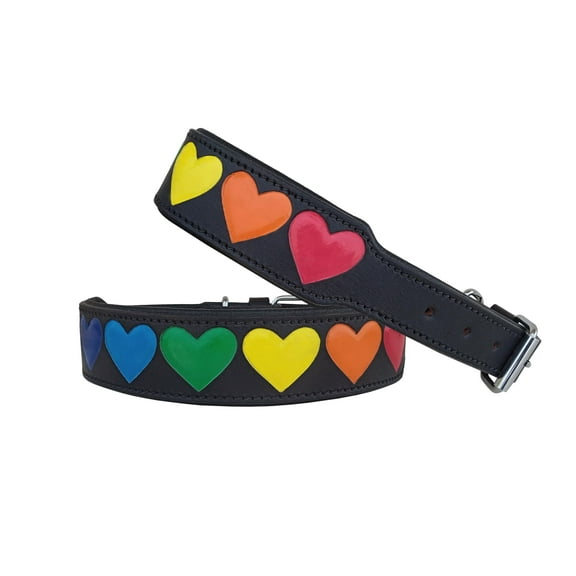 Leather Dog Collar Heavy Duty Adjustable Padded Soft for Small Puppies and Big Dogs 10AB170-L