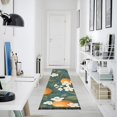 thumbnail image 4 of Yayeee Runner Rug for Bedroom 2'x6' Machine Washable Hallway Non Slip Mat, Green Floral Orange, 4 of 8