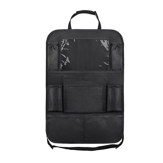 Organizador de asiento trasero de coche con múltiples bolsillos, protector de asiento de 41 x 61 cm con soporte para tableta para SUV