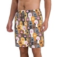 thumbnail image 2 of KLL Cat Paw (2) Men's Casual Summer Beach Shorts Hawaiian Shorts with Pockets-3X-Large, 2 of 5