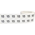 thumbnail image 2 of Circle Dot Number 15 Stickers, 0.5 Inch Round, 1000 Labels on a Roll, 2 of 2