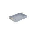 thumbnail image 1 of Cheungs 5516GR Gray Wood Tray with Side Gold Handles, 1 of 1