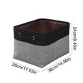 thumbnail image 2 of Foldable Fabric Storage Bin - Large-Capacity Organizer for Clothes/Toys/Gifts, Soft Collapsible Storage Basket for Home Use, Durable Washable Fabric with Reinforced Handles, 15*11*9in, Gray, 2 of 7