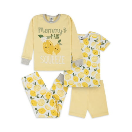 

Gerber Baby & Toddler Girl Snug Fit Cotton Pajamas 4-Piece Sizes 12M-5T