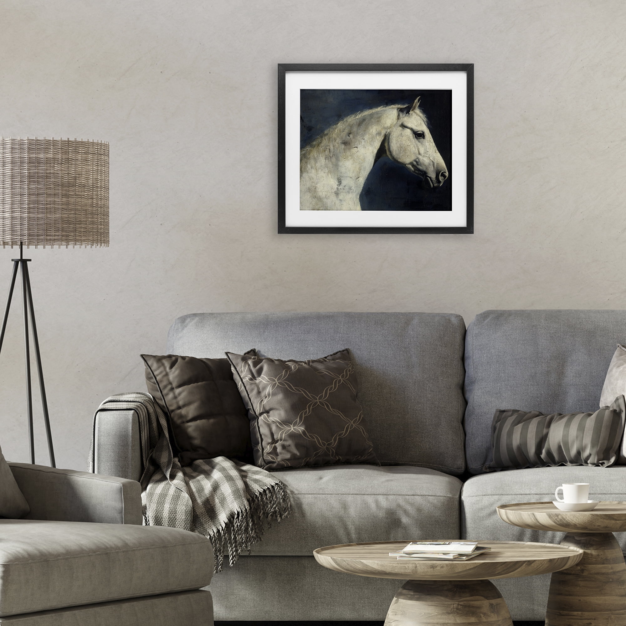 Stupell Industries Equine On The Blue Night Black Framed Print Under Glass, design by Svetlana Aleynikova