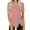 506_Pink, variant on Sweet Home Farm Short Sleeve Shirts for Women Spring Round Neck Irregular Curved Splicing With Loose Casual T Shirt T Shirts for Women Black
