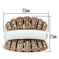 thumbnail image 2 of IP Rose Gold(Ion Plating) Brass Ring with Semi-Precious Agate in White for Women Style GL223, 2 of 4