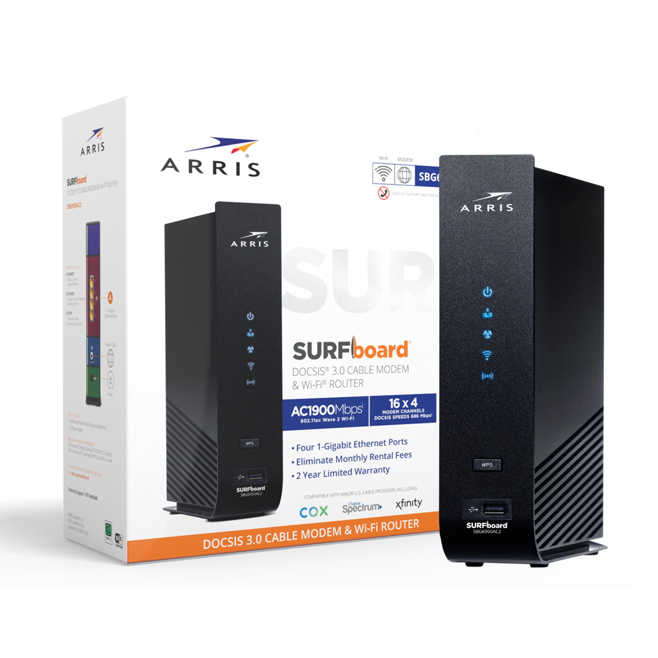 ARRIS SURFboard Cable Modem Wi-Fi Router - Thumbnail 3