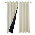thumbnail image 4 of Topchances Indoor Outdoor Thermal Curtains, Door Curtains for Winter, Thick Double-layer Thermal Blackout Curtain with Quilted Lining, Windproof Soundproofing Keep Warm, (Beige, 52''x96'', 1 Panel), 4 of 12