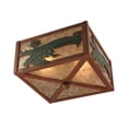 thumbnail image 5 of Meyda Tiffany 50748 10" Square Alligator Flush Mount Ceiling Fixture - Rust, 5 of 6