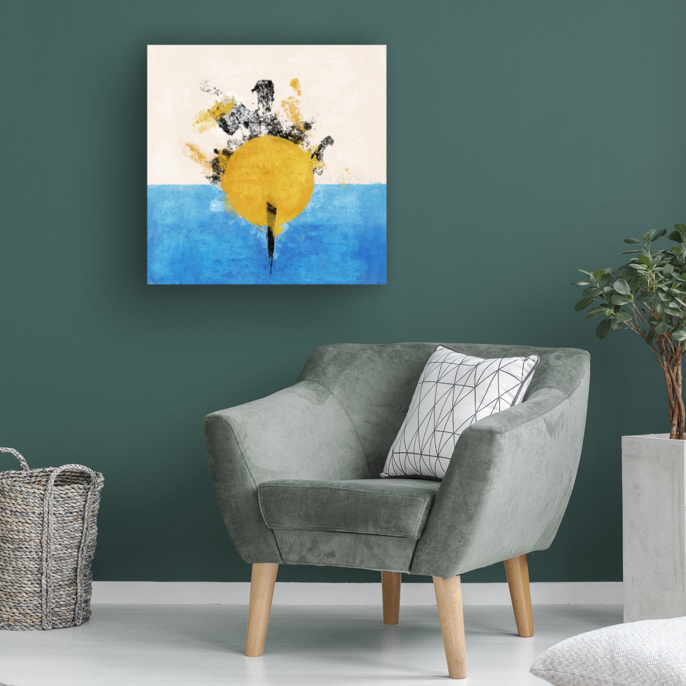 Trademark Fine Art Emel Tunaboylu Mavi Canvas Wall Art