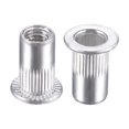 thumbnail image 1 of Unique Bargains Écrous de Rivets M4 en Alliage d'Aluminium Tête Plate Filetée Écrou Argent 100 Pcs, 1 of 5