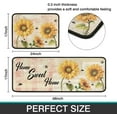 thumbnail image 3 of Farmhouse Kitchen Rugs and Mats 2 Pieces Rooster Kitchen Decor,Buffalo Plaid Sunflowers Anti Fatigue Non Slip Kitchen Mat Farm House Waterproof Washable Rug17x24+17x48inch (Black kitchen1), 3 of 6