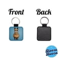thumbnail image 4 of Llama Cute Faux Leather Square Keychain, 4 of 7