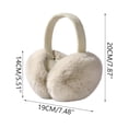 thumbnail image 2 of HaoXun Winter Fleece-Lined Foldable Faux Rabbit Fur Ear Muffs - Windproof Cold Weather Protection with Adjustable Headband for Outdoor Activities, 2 of 6