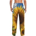 thumbnail image 7 of Salouo Sky Golden Sunflower Field Print Pajama Pants for Men, Lounge Pants Elastic Waistband Casual Men's sleepwear Loungewear Sleep Pajama Pant -Medium, 7 of 7