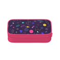 thumbnail image 2 of TEQUAN Large Capacity Pencil Case, Galaxy Outer Space Night Sky Pattern Pencil Pouch 2 Compartments Pencil Bag (Pink), 2 of 7