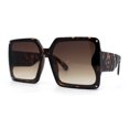 thumbnail image 1 of Mod Womens Exposed Lens Rectangle Butterfly Fashion Sunglasses Tortoise Brown, 1 of 4
