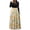 Dress03-Yellow, variant on LEKWK Halloween Dresses for Women Graphic Print Long Sleeve Maxi Dress Crewneck Vintage Funny Holiday Party Cosplay Medieval Dress