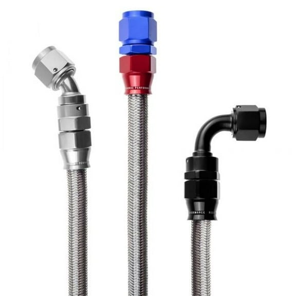 08AN Straight PTFE Reusable Hose End, Black