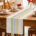 thumbnail image 5 of Table Runners 120 Inches Long Dress Scarves, Green Blue Yellow Botanical Farmhouse Coffee/Dining/Kitchen Table Decor Table Runner for Living Room, Farmhouse Vertical Leaves 13x120 Inch, 5 of 9