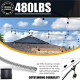 String Light Hanging Kit 250ft Nylon Coated Stainless Steel Wire Rope
