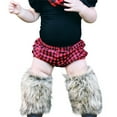 thumbnail image 1 of Diconna Girl's Faux Fur Leg Warmers Solid Color Soft Cozy Fuzzy Boot Cuff Cover Party Costumes, 1 of 4