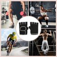 thumbnail image 5 of Guantes deportivos de entrenamiento de fuerza Unique Bargains, guantes atléticos de medio dedo, talla X grande, color gris, 5 of 5