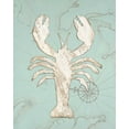 thumbnail image 2 of Fisk, Arnie 15x18 Black Ornate Wood Framed with Double Matting Museum Art Print Titled - Coastal Lobster, 2 of 4