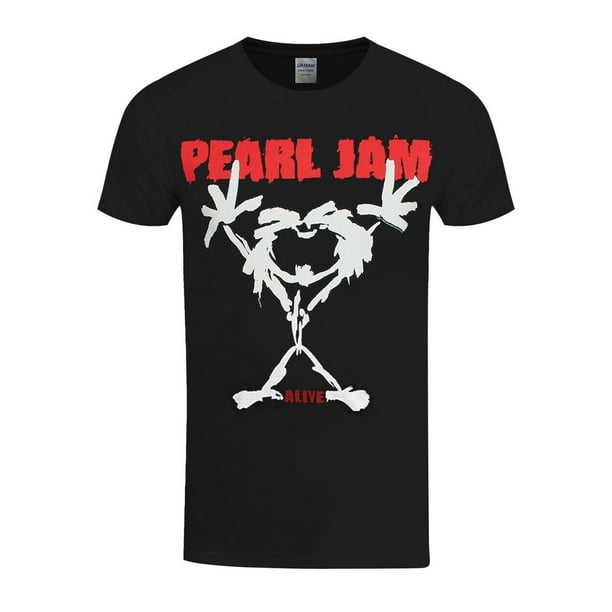 Pearl Jam - Camiseta Stickman para Adultos Unisex (Negro)