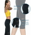 thumbnail image 6 of Luxtrada Women's Hight Waist Yoga Pants Mesh Running Pants Capri with Side Pockets Tummy Control Workout Sports Leggings "Size M", 6 of 11