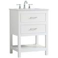 thumbnail image 3 of Elegant Decor Sinclaire 24" Single Quartz Top Bathroom Vanity in White, 3 of 15