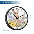thumbnail image 3 of Voice Activated Clock with Glow Light 12 Inch Large Silent Wall Clock Battery Operated for Home Decor Easter Bunny and Chicks, 3 of 8