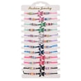 thumbnail image 1 of Pulseras para mujer, regalos para mujer, pulsera tejida de cerámica suave de aleación bohemia para niños, juego de 12 pulseras, pulsera de tarjeta de papel, 1 of 3