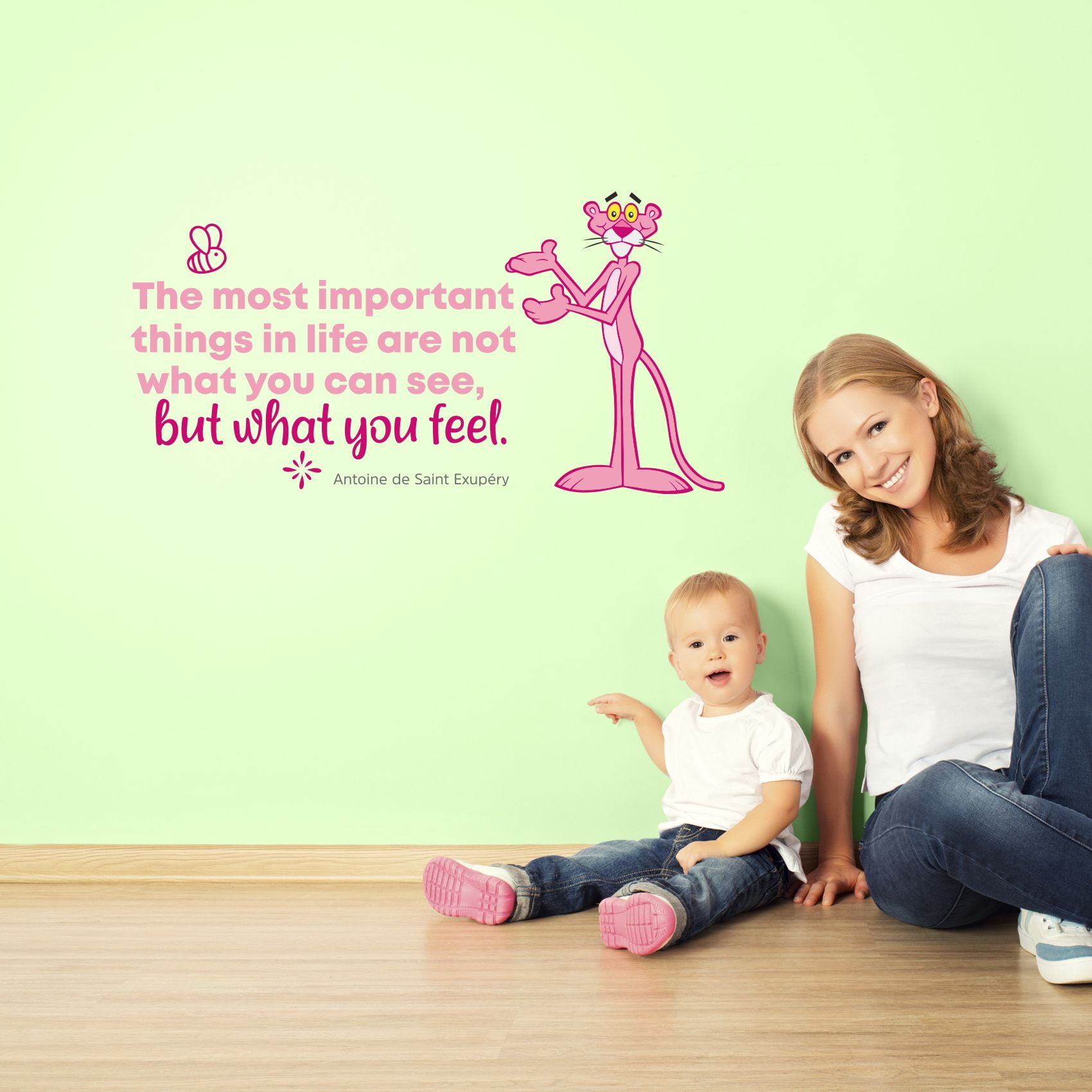What You Feel Pink Panther Quote Cartoon Quotes Decors Wall Sticker Art