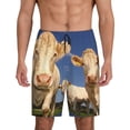 thumbnail image 2 of Picia Cows Cattles Pajama Shorts for Men, Men's Pajama Bottoms, Sleepwear,Short Pajama Pants-X-Large, 2 of 9