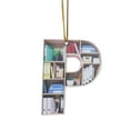 thumbnail image 1 of Book Lovers Heart Shaped Bookshelf Pendant Acrylic Ornament, 1 of 3