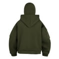 thumbnail image 3 of Yiaimeir Mens Full Face Zip Up Hoodie Sweatshirt with Adjustable Drawstring Hood Long Sleeve Pullover with Utility Pockets for Outdoor Sports, 3 of 6