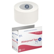 Dynarex Waterproof Adhesive Tape - High-Tensile, Strong Adhesive, Non-Sterile - No Rubber Latex & DEHP - 1” x 2.5 Yards - 500 Rolls per Bulk Case