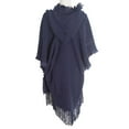 thumbnail image 6 of MIASHUI Plus Size Knit Sweater Button Hood Cape Shawl, Scarf for Women, Fashion Scarf for Casual Wear, Warm Scarf Navy,One Size, 6 of 6