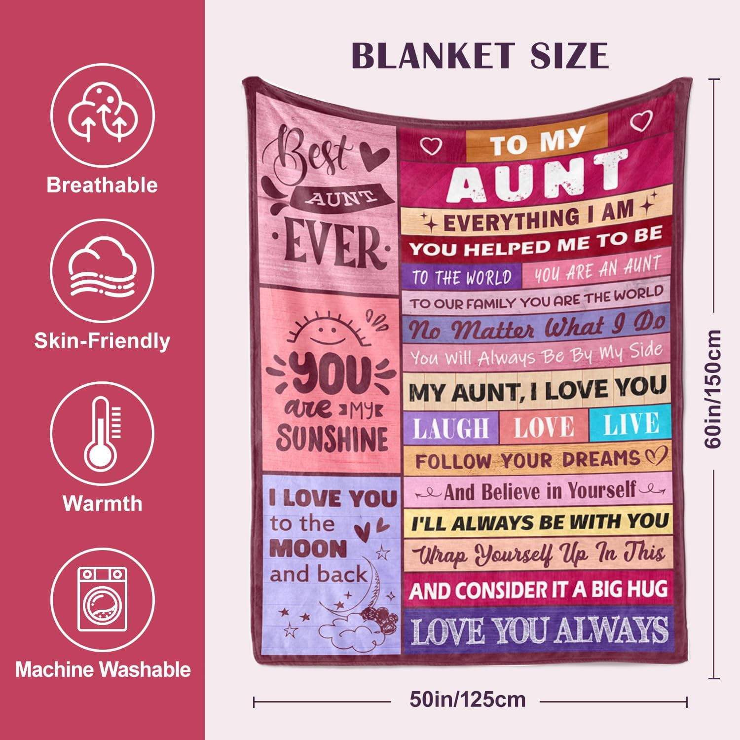 Aunt Gifts, Gifts for Aunt from Niece Nephew, Best Aunt Ever Gifts, Great Aunt Gifts, Best Aunt Ever Gifts, Auntie Gift Ideas, Christmas Mothers Day Birthday Gifts for Aunt, Aunt Blanket