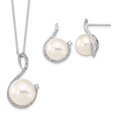 thumbnail image 1 of Majestik Pearl  Cubic Zirconia Earring Necklace Set, 1 of 5