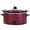 Red, variant on 6 qt White Oval Manual Slow Cooker with Ceramic Inner Pot for Family Dinner, Dishwasher Safe