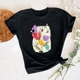 thumbnail image 2 of RKSTN Hauts d'Été pour Femmes 2024 Décontractés Coupe Ample Polyvalents T-Shirts Graphiques Mode à Imprimé Floral Respirants Manches Courtes Col Rond T-shirt Blouses, Cadeaux de la Fête des Mères, 2 of 5